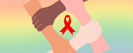 Aids-Schleife Hände